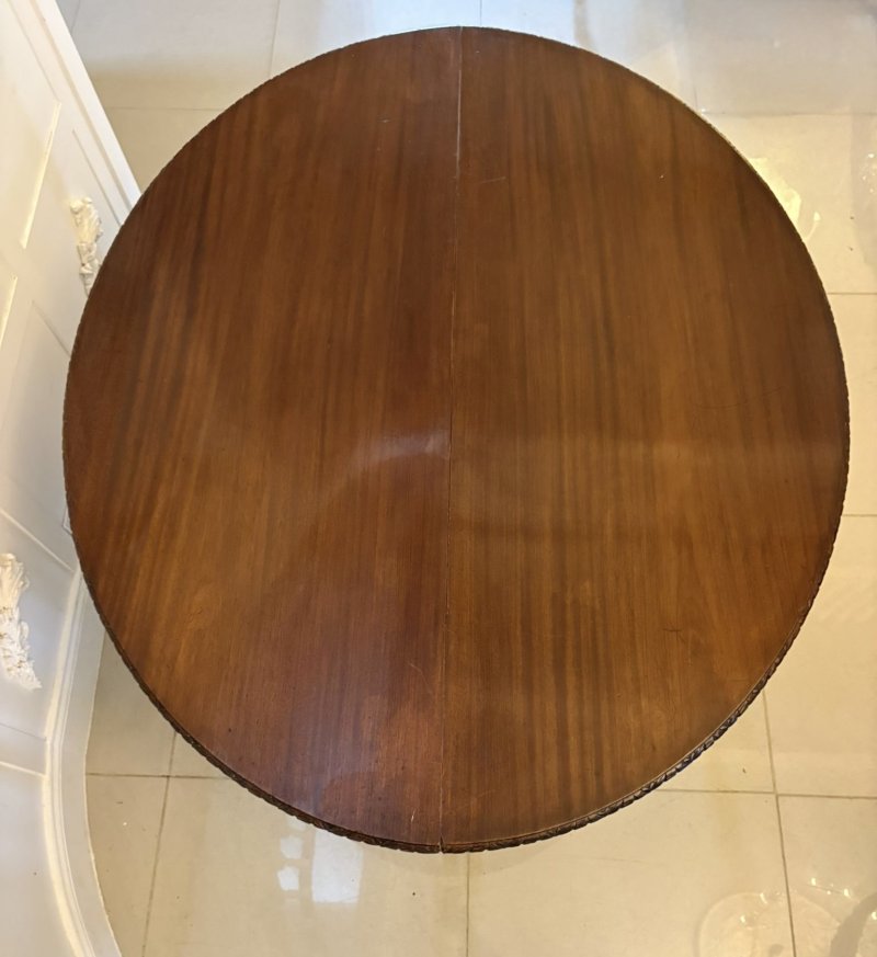 Large Pair of Antique Victorian Mahogany Demilune Console Tables